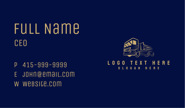 Yellow Transport Express Business Card Design Image Preview