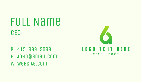 Green Nature Letter A Business Card Design Image Preview