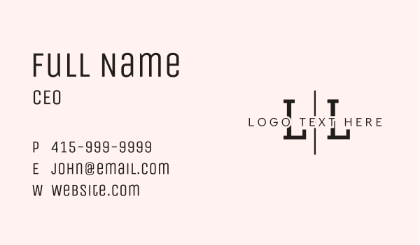 Generic Clean Lettermark Business Card Design Image Preview