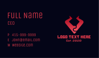 Abstract Red Bull Horns Business Card Image Preview