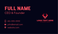 Abstract Red Bull Horns Business Card Image Preview