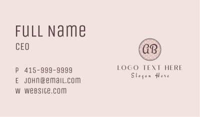 Oriental Spa Lettermark Business Card Image Preview