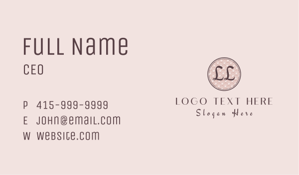 Oriental Spa Lettermark Business Card Design Image Preview