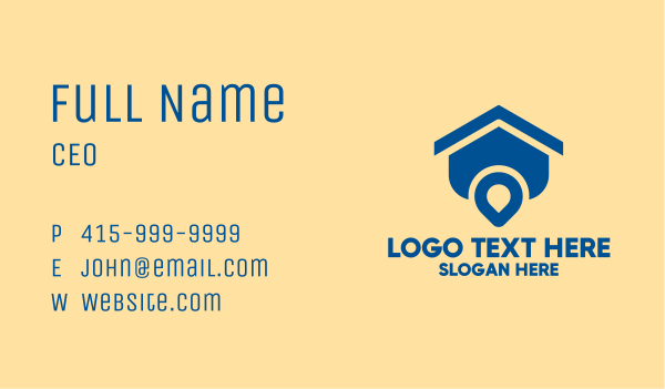 House Location Pin  Business Card Design Image Preview