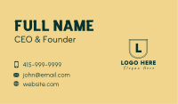 Classic Elegant Green Letter Business Card Image Preview