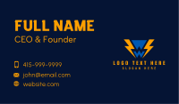 Lightning Power Letter W Business Card Image Preview