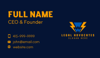 Lightning Power Letter W Business Card Image Preview