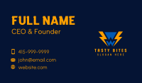 Lightning Power Letter W Business Card Design