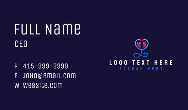 Stethoscope Heart Care Business Card Design Image Preview