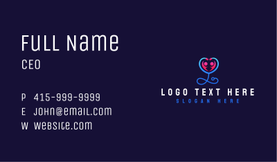 Stethoscope Heart Care Business Card Image Preview