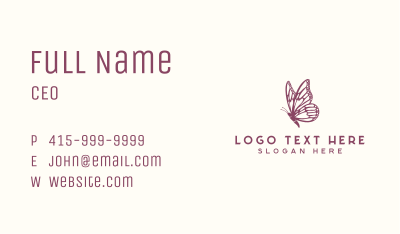 Butterfly Beauty Boutique Business Card Image Preview