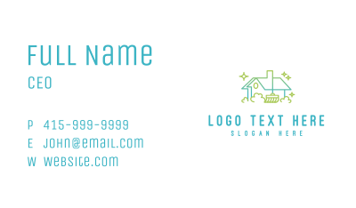 House Cleaning Mop  Business Card Image Preview