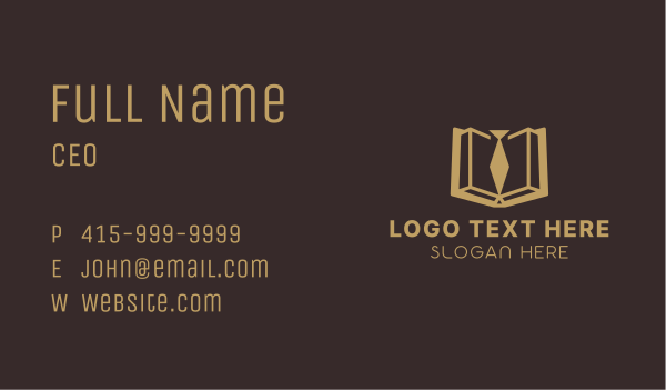 Gold Law School Book  Business Card Design Image Preview