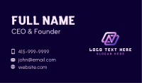 Generic Purple Letter N Business Card Image Preview