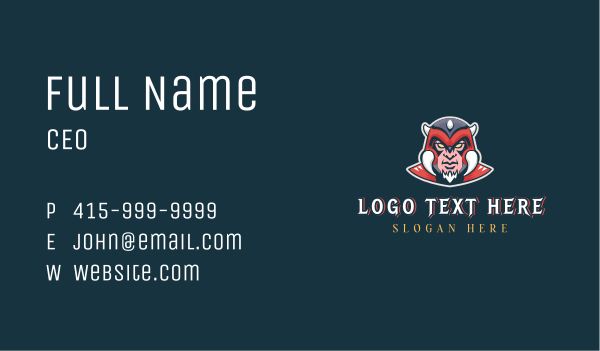 Super Hero Game Warrior Business Card Design Image Preview