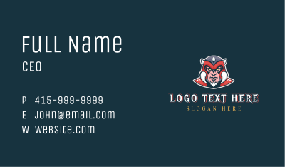 Super Hero Game Warrior Business Card Image Preview