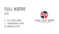 Blue Red VR Circle Business Card Image Preview