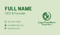 Green Cannabis Weed  Business Card Image Preview