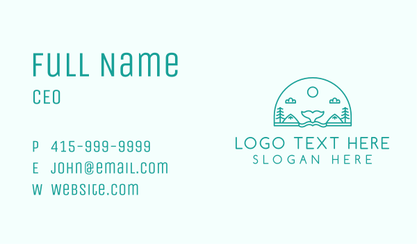 Nature Whale Travel Tour Business Card Design Image Preview