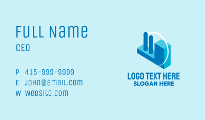 Isometric Industrial 3D Business Card Image Preview