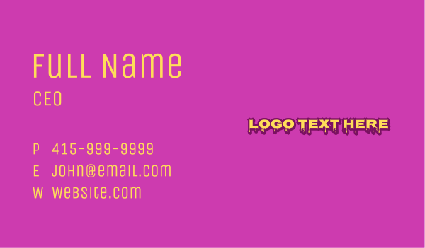 Creative Graffiti Art Wordmark Business Card Design Image Preview