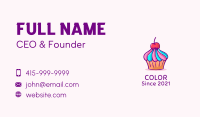 Sweet Cherry Cupcake Business Card Image Preview