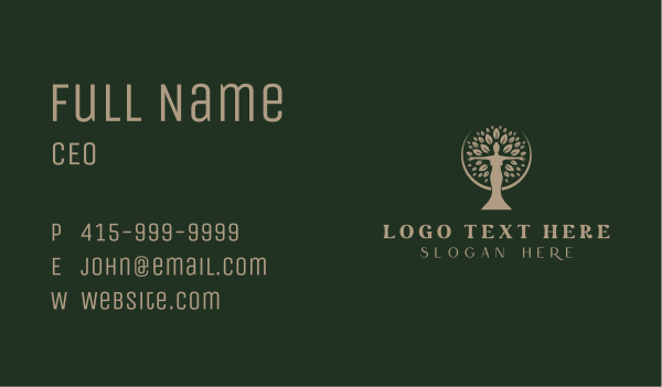Nature Woman Tree Business Card Design Image Preview