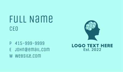 Brain Puzzle Psychology Business Card Image Preview