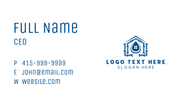 Water House Plumbing Business Card Design Image Preview