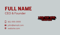 Grudge Splatter Wordmark Business Card Image Preview