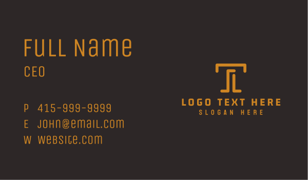 Corporate Letter T Business Card Design Image Preview