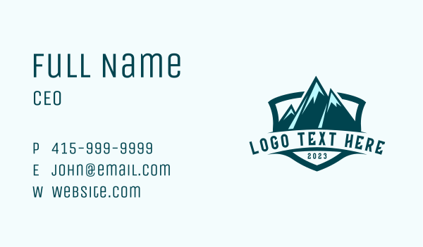 Mountain Summit Camping  Business Card Design Image Preview