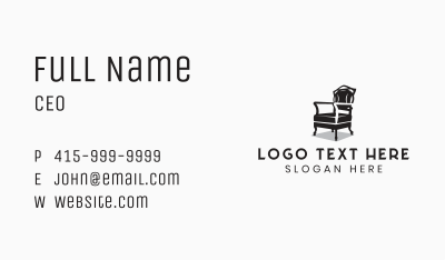  Chair Furniture Seat Business Card Image Preview