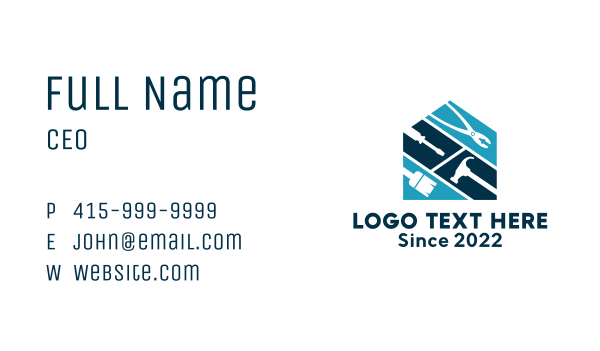 Home Builder Tools  Business Card Design Image Preview