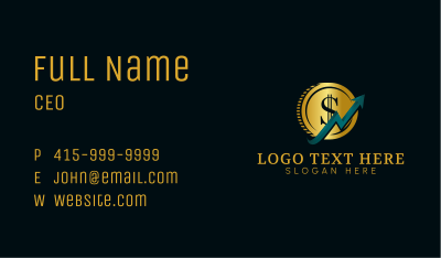 Golden Coin Currency Business Card
