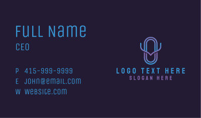 Business Tech Letter OV Business Card Image Preview