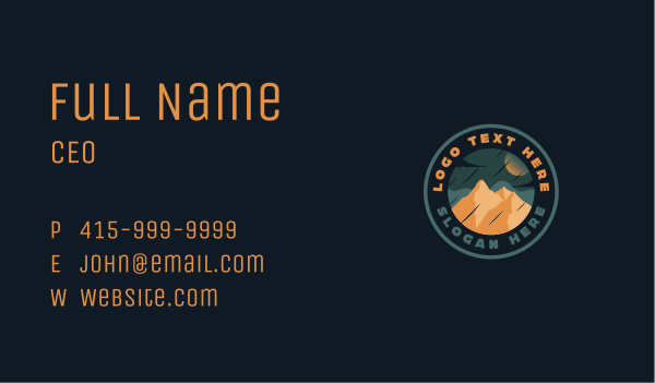 Mountain Outdoor Adventure Business Card Design Image Preview