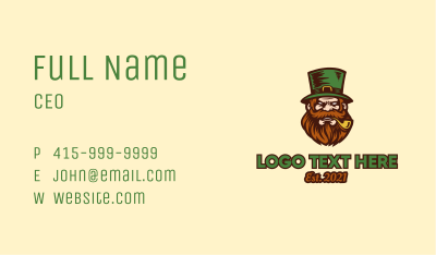 Angry St. Patrick Costume Business Card Image Preview