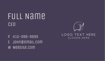 Gray Minimalist Elephant  Business Card Image Preview