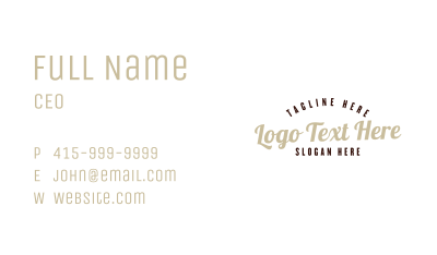 Vintage Clothing Brand Business Card Image Preview