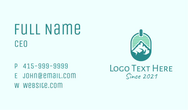 Mountain Peak Badge Business Card Design Image Preview