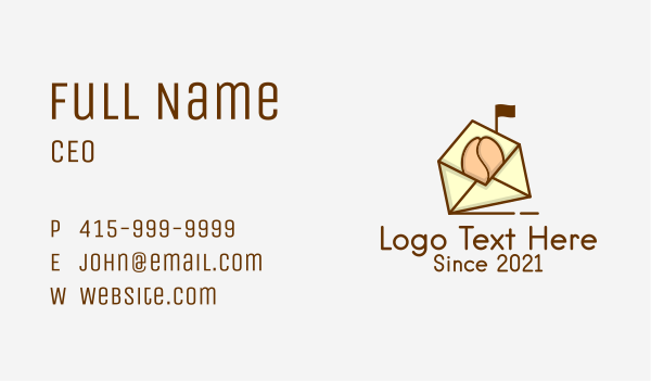 Coffee Bean Mail Business Card Design Image Preview