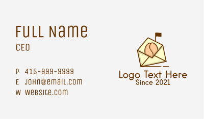 Coffee Bean Mail Business Card Image Preview