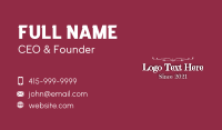 Magical Fancy Wordmark Business Card Preview