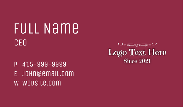 Magical Fancy Wordmark Business Card Design Image Preview