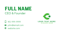 Green Natural Letter C Business Card Image Preview
