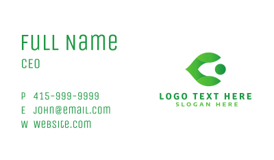 Green Natural Letter C Business Card Image Preview