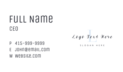 Fragrance Boutique Lettermark Business Card Image Preview