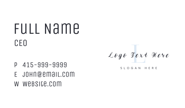 Fragrance Boutique Lettermark Business Card Design Image Preview