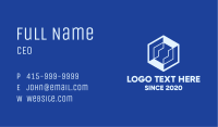 Tech Blue Hexagon Business Card Image Preview